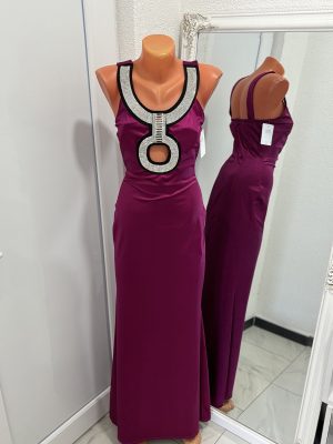 Glam Maxi Haljina s Kristalnim Detaljima