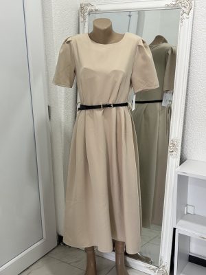 Classic Belted Midi Haljina