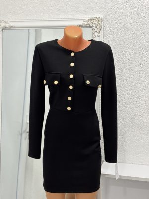 Golden Button Mini Haljina