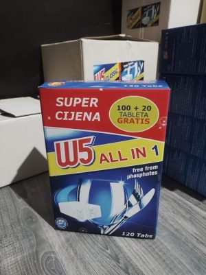 🧼 W5 All in 1 Tablete za Perilicu Suđa (120 kom)